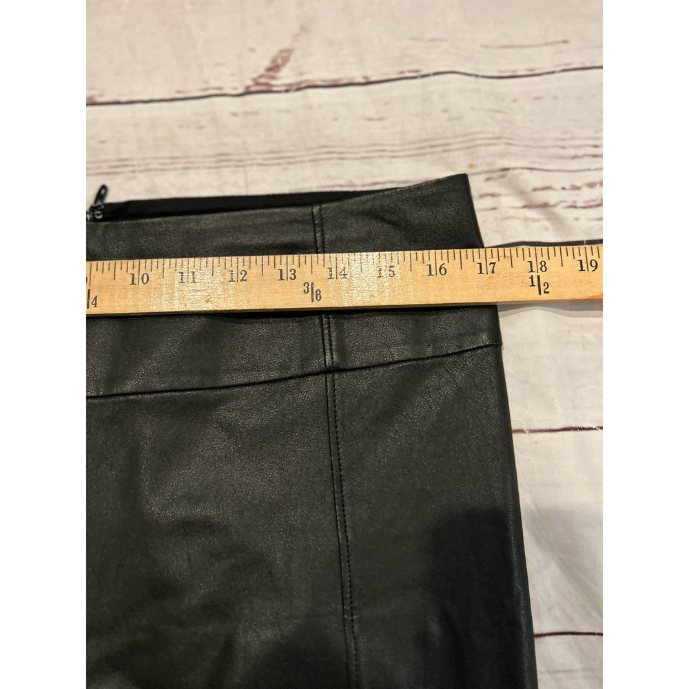 BCBGMaxazria Revolve Faux Leather Legging Black Size Large 34 inch Streetwear - Picture 3 of 6